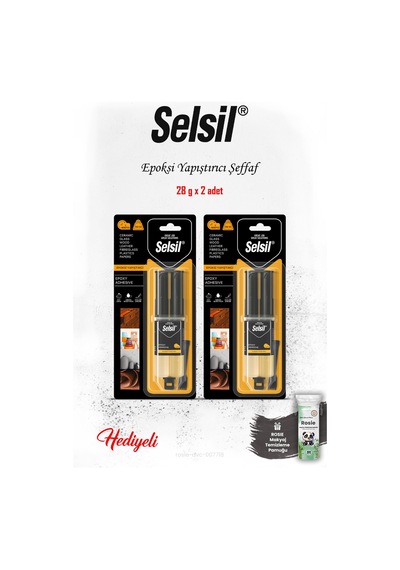 Selsil 2 Adet Şırınga Epoksi Yapıştırıcı Şeffaf, Rosıe