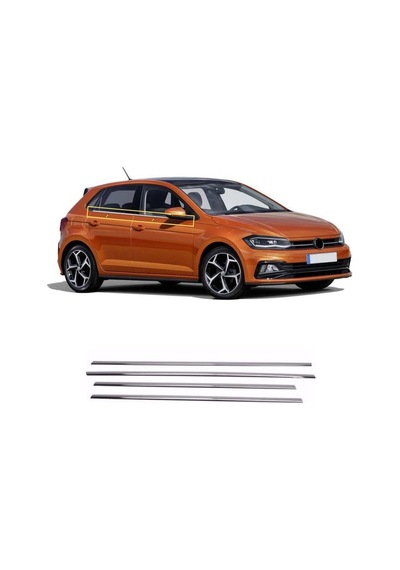 Volkswagen Polo Krom Cam Çıtası 2017 Sonrası 4 Parça