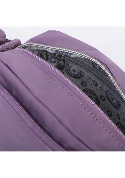 Nas Bag Kadın Spor Çok Gözlü Su Geçirmez Hafif Mini Çanta Mor 22x16 Cm Mor
