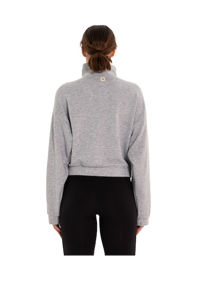 Inguz Dik Yaka Fermuarlı Sweatshirt Gri