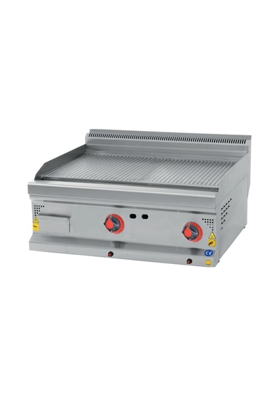 Karacasan Endüstriyel 80 Cm 700 Seri Set Üstü Elektrikli Yarı Kanallı Izgara
