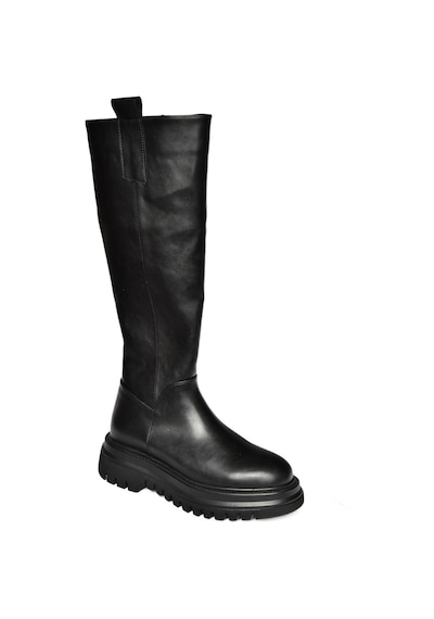 Fox Shoes R312401309 Siyah Kalın Tabanlı Kadın Çizme Siyah