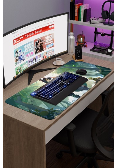Tighnari Genshin Impact Anime Gacha V2 - 90x40 Xxl Gaming Mouse Pad Fare Altlığı