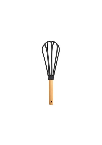 Tbyshop 6'lı Ahşap Saplı Plastik Kepçe Kevgir Kaşık Spatula Ezici