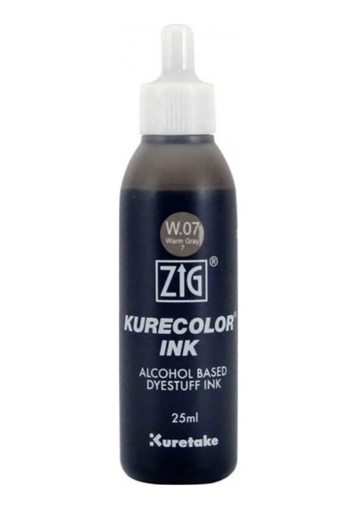 Zig Kurecolor Refill Ink Mürekkep 25ml W07 Warm Gray 7
