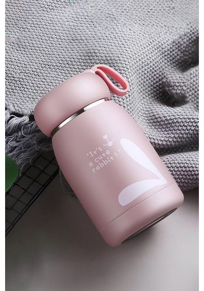 Pembe 304 Çelik 320 Ml Bebek Mama Saklama Termosu Mug Cin493pm Pembe