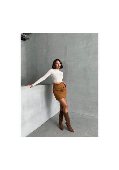 Verymoda Cepli Etek F1572 Taba