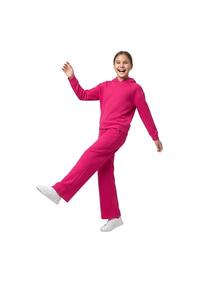 New Kids Kız Takım Çocuk Kapşonlu Uzun Kol Fuşya Detaylı Kız Takım -91231
