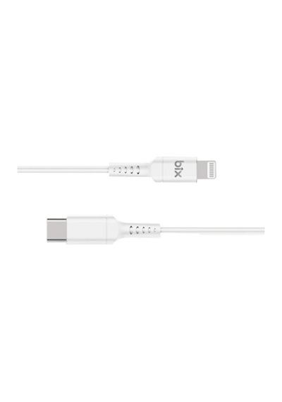 Bix 3A Mfi Sertifikalı Type-C To Lightning AppleiPhone / Apple Uyumlu  Ipad Şarj Ve Data Kablosu Beyaz 1 Metre