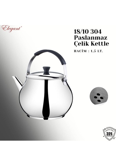1,5 Lt. Küre Silikonlu Üstten Tutmalı Kettle Çelik