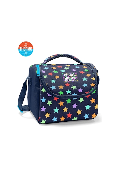Coral High Kids Lacivert Renkli Yıldız Desenli 3 Lü Okul Çanta Seti Set0133209 Bronz - Altın