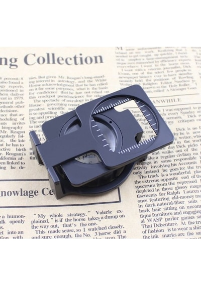 Tekstilciler Için Kumaş Kontrolü Büyüteç Katlanan Metal 15x Büyütme