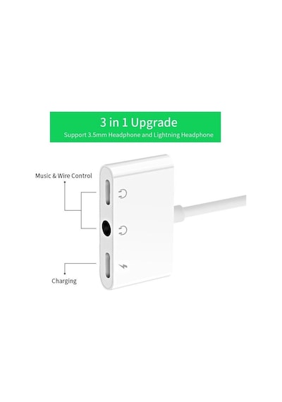 Apple Uyumlu iPhone 8 9 X 11 12 Lightning 3.5Mm Kulaklık Şarj Çoklayıcı 4756P