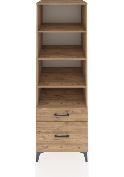 Kronos Dolap 4 Raflı 2 Çekmeceli 60x59x182 Çam-çam Çam