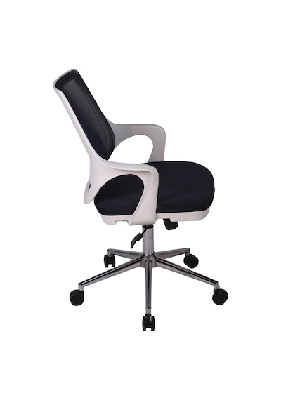 Ofisbazaar Buya Beyaz Fileli Çalışma Koltuğu Ergonomik Şef Ve Toplantı Koltuğu Siyah Fileli Siyah