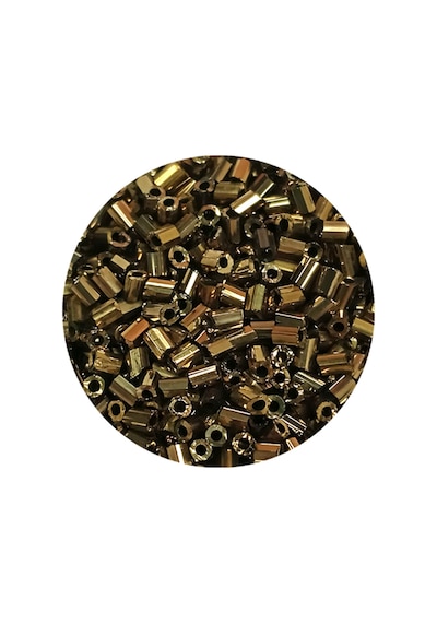 Kesme Cam Boncuk 2mm - 20 Gram - Metalik Sarı -bnc342