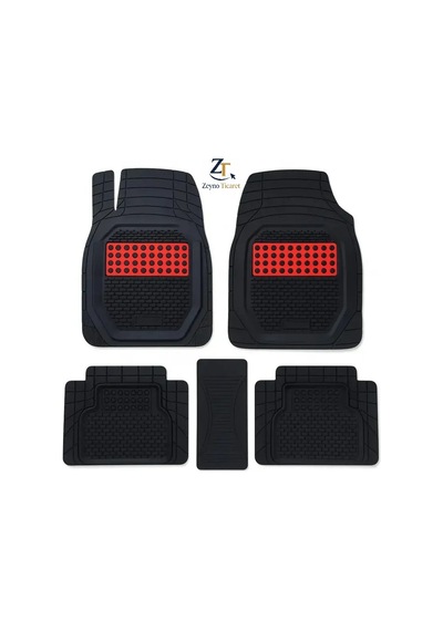 Citroen C4 Hb 2004 Uyumlu 3 Cm Havuzlu 5 Parça 3d Universal Oto Paspas Siyah-kırmızı