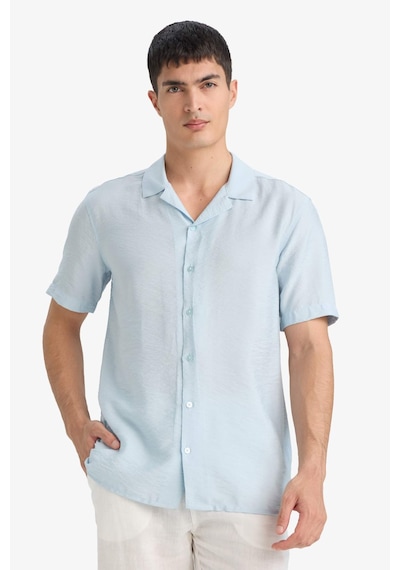 Defacto Modern Fit Yazlık Polo Yaka Basic Düz Kısa Kollu Gömlek V8406az25smbe215 Mavi Defacto Modern Fit Yazlık Polo Yaka Basic Düz Kısa Kollu Gömlek V8406az25smbe215 Mavi