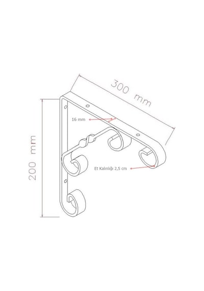 Eym 12 Adet Burgulu 20 X 30 Cm Dekoratif Raf Altı Ayağı Konsol Beyaz Çok Renkli Eym 12 Adet Burgulu 20 X 30 Cm Dekoratif Raf Altı Ayağı Konsol Beyaz Çok Renkli
