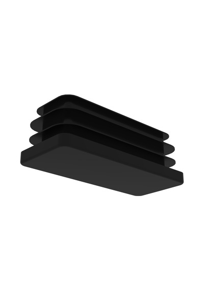 Cateksss 30x70 Mm Profil İçin Kademeli İçe Geçme Profil Tapası, Profil Kapak, Profil Tapa Siyah - 45 Li Paket
