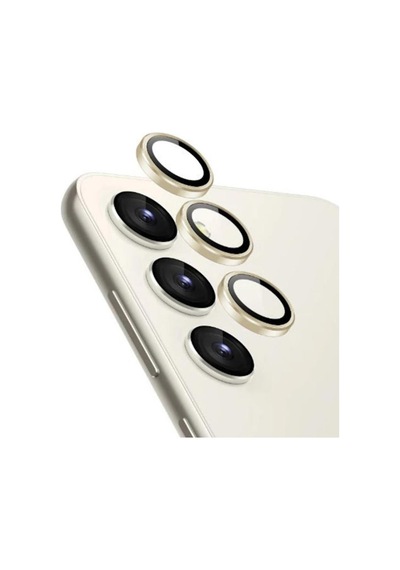 Samsung Galaxy S23 Ultra Uyumlu Kamera Koruyucu Cream