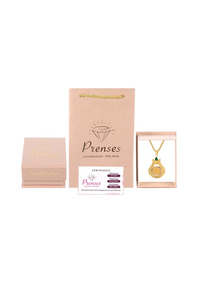 Prenses Pirlanta Kadın 14 Ayar Altın Çeyrek Altınlı Çerçeve Halat N11.41279