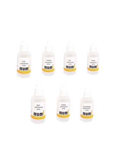 Sıvı Mum Boyası Seti 30 Ml 7 Parça Renksiz