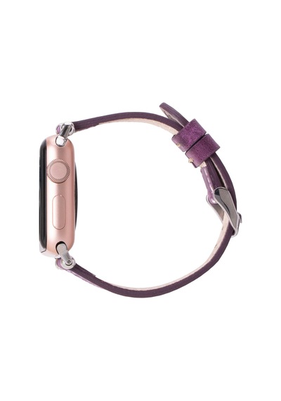 Bloomband Signature Dusty Plum Leather Apple Uyumlu Watch Band - 44/45/46/49mm