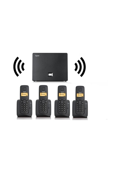 Gigaset 4 Dahili Dect Telsiz Kablosuz Telefon Santrali Beyaz