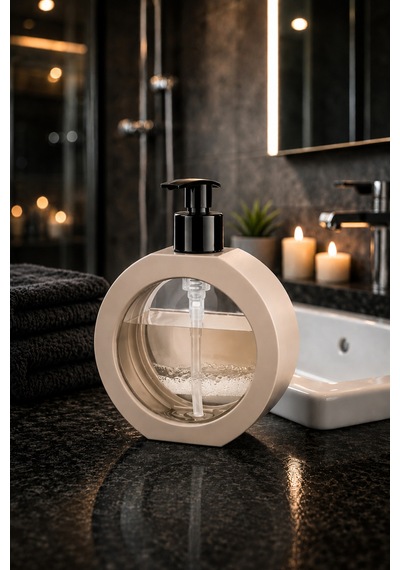 Emilahome Sabunluk Ovalis Sıvı Sabunluk 350 Ml Bej - 867896617 Bej
