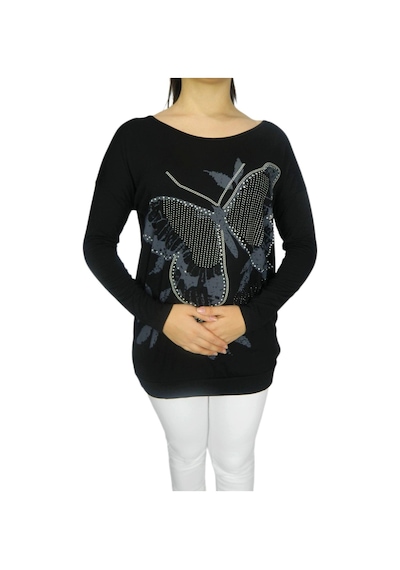 Kadın Oversayz Kelebek Baskılı Sweatshirt Brg39702 001