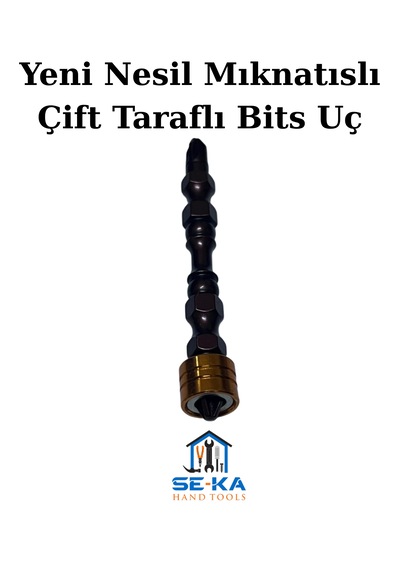 Yeni Nesil Mıknatıslı Çift Taraflı Bits Uç Profesyonel Pratik Vidalama Ucu Pz2 X 65 Mm 10 Adet