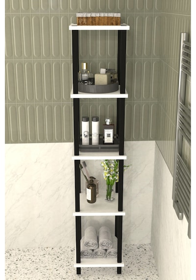 Viva 5 Katlı Çok Amaçlı Banyo Rafı Organizer-beyaz Beyaz