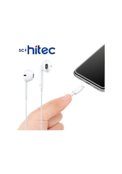 Schitec E11 Tak Çalıştır Lightning Kulak İçi Mikrofonlu Kablolu Kulaklık Beyaz Diğer