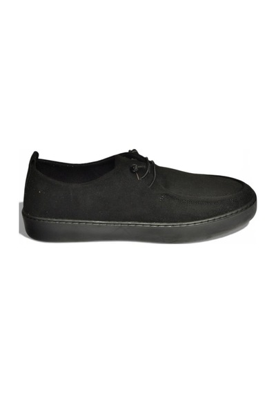 Fox Shoes Y602170902 Siyah Süet Bağcıklı Casual Ayakkabı Siyah