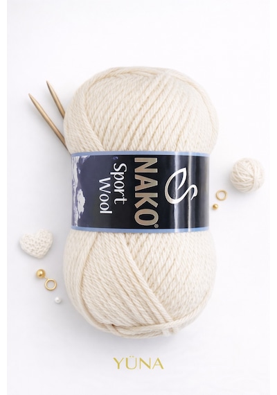 Sport Wool Kalın Örgü İpi %25 Yün 6383 Mantar Beji