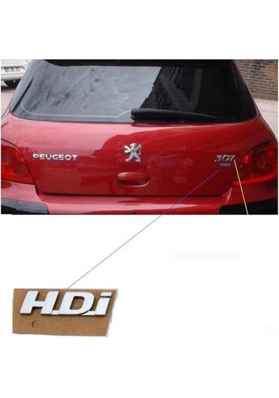 Bagaj Kapak Yazısı ( Hdi ) Peugeot 307 2001- 8663Ze