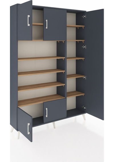 Arges Dolap 11 Raflı 5 Kapaklı 132x30x195 Antrasit-antrasit/çam Antrasit Arges Dolap 11 Raflı 5 Kapaklı 132x30x195 Antrasit-antrasit/çam Antrasit