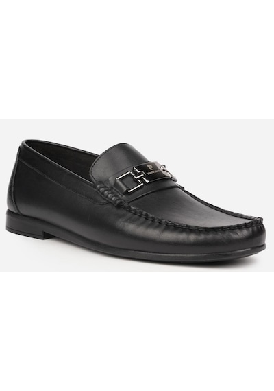 Pierre Cardin 25109, Siyah Erkek Loafer Günlük Deri Ayakkabı Siyah
