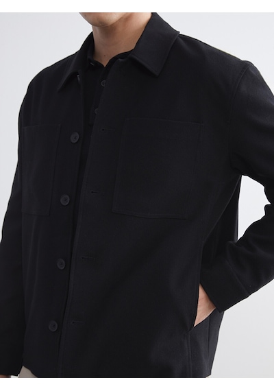 Lcw Vision Siyah Regular Fit Uzun Kollu Erkek Gömlek Ceket