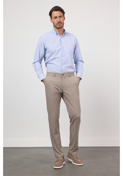 İmza Açık Bej Yan Cep Comfort Fit Esnek Chino Pantolon 1003260171