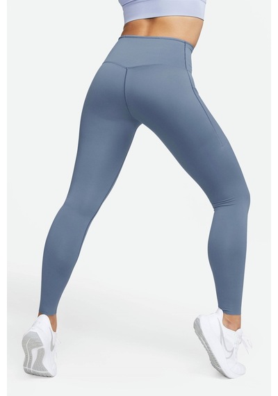Nike Go Firm Support High Rise Full Length Kadın 6 Cepli Antreman Taytı Koyu Mavi