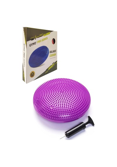Gymo Pompalı Denge Yastığı Balance Disk Denge Pedi 33cm Mor Çok Renkli