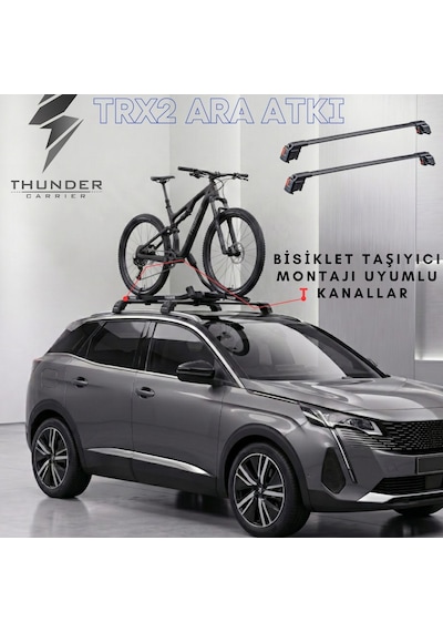 Jaguar E-pace 2022-2026 Thunder Kilitli Port Bagaj Ara Atkı Tavan Barı Siyah