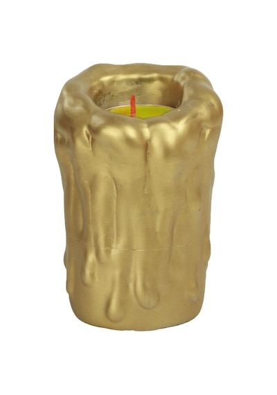 Mumluk Şamdan Tealight Mum Uyumlu Büyük Erimiş Mum Model - Altın