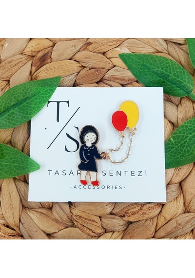 Rozet Metal Çanta Şapka Takı Aksesuar Çocuk Balon Uçurtma Zincir
