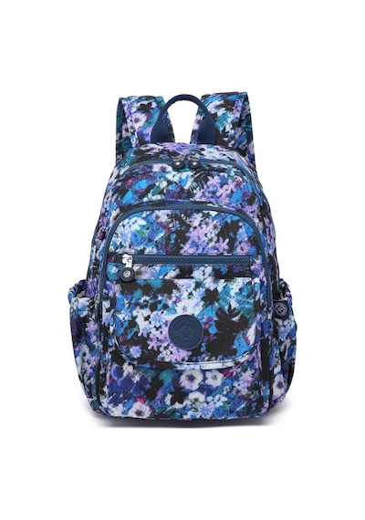 Orta Boy Kadın Sırt Çantası Smart Bags Krinkıl Kumaş 1187 Mavi Print