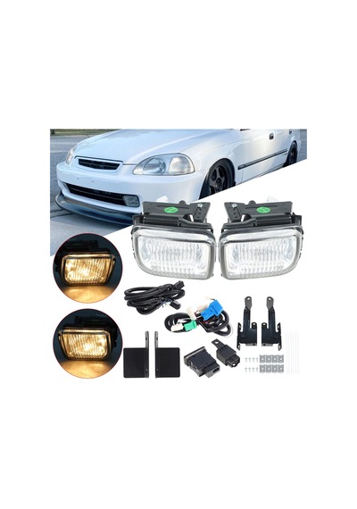 Honda Civic 1997- H.b Sedan Kare Beyaz Sis Farı Lambası