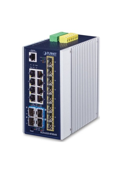 Planet PL-IGS-6325-8T8S4X Endüstriyel Yönetilebilir Ethernet Switch