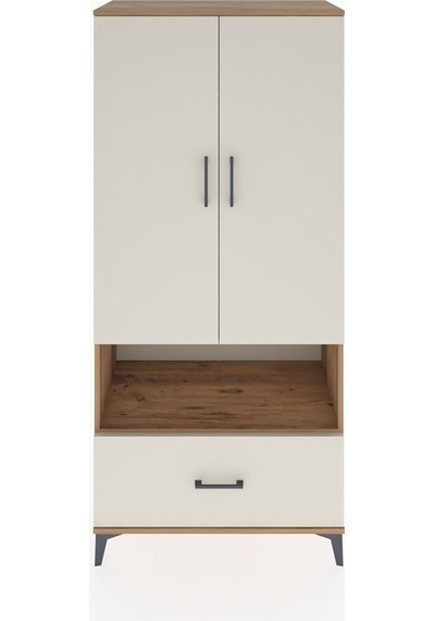 Hyperion Dolap 3 Raflı Tek Çekmeceli Tek Askılı 88x44x195 Çam-aytaşı Atlas Çam